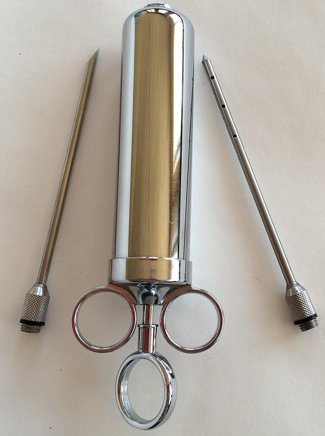 4 oz Stainless Steel Commercial Grade Meat Marinade Injector 1/2 Cup